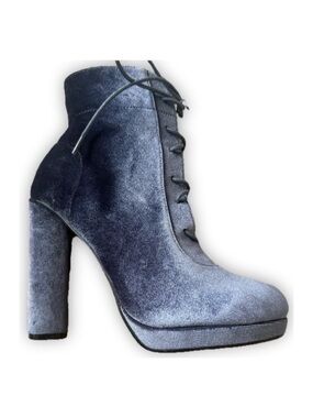 No Doubt Women's Velvet Lace-Up Ankle Boots